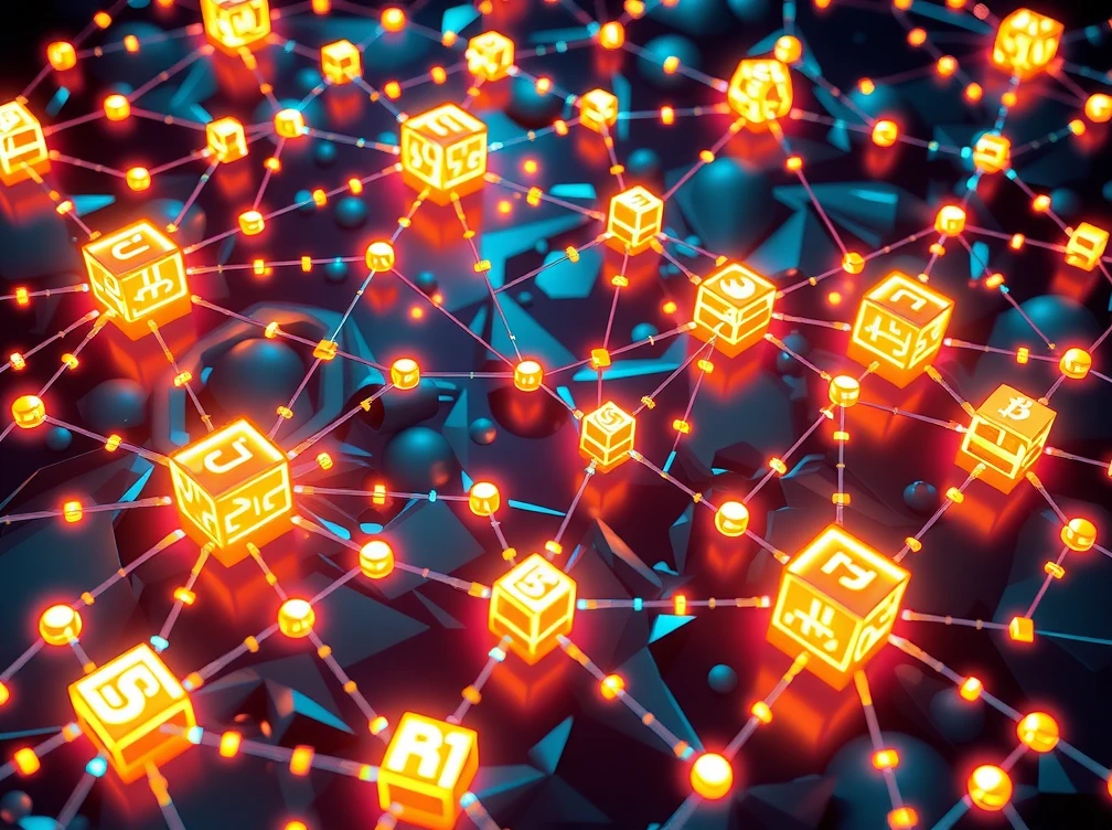 Interconnected blockchain networks visualization